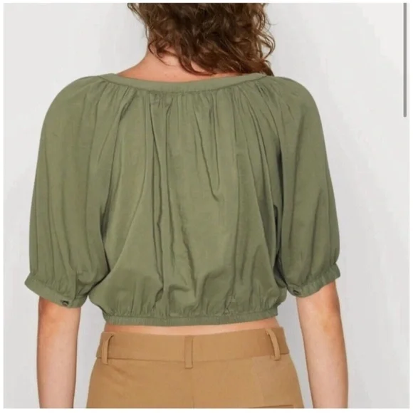 AERIE Button Front Crop Top Size S - Picture 2 of 9